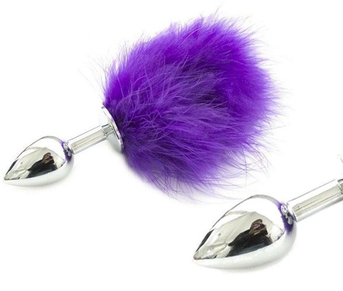 Plug anale con coda - plug, viola