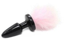 Plug anale nero con coda