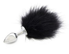 PLUG ANALE METALLO CODA NERA